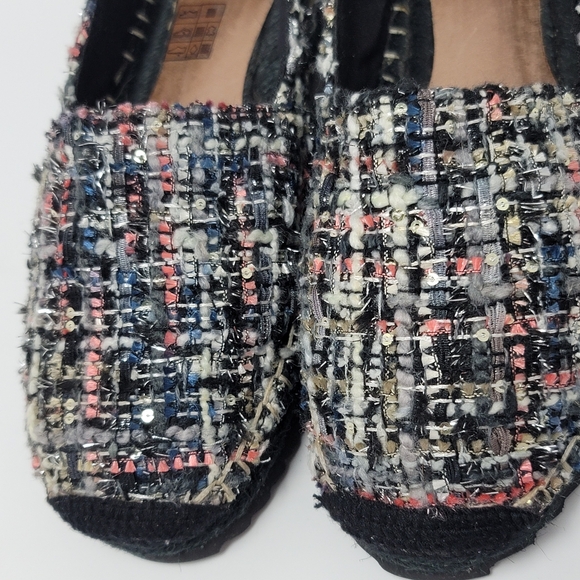 Karl Lagerfeld Arogo 2 Tweed Slip On Flat Shoes Size 8 - Picture 12 of 14